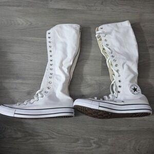 Converse Chuck Taylor All Star XX Women 9 Knee High All White Shoes A10456C